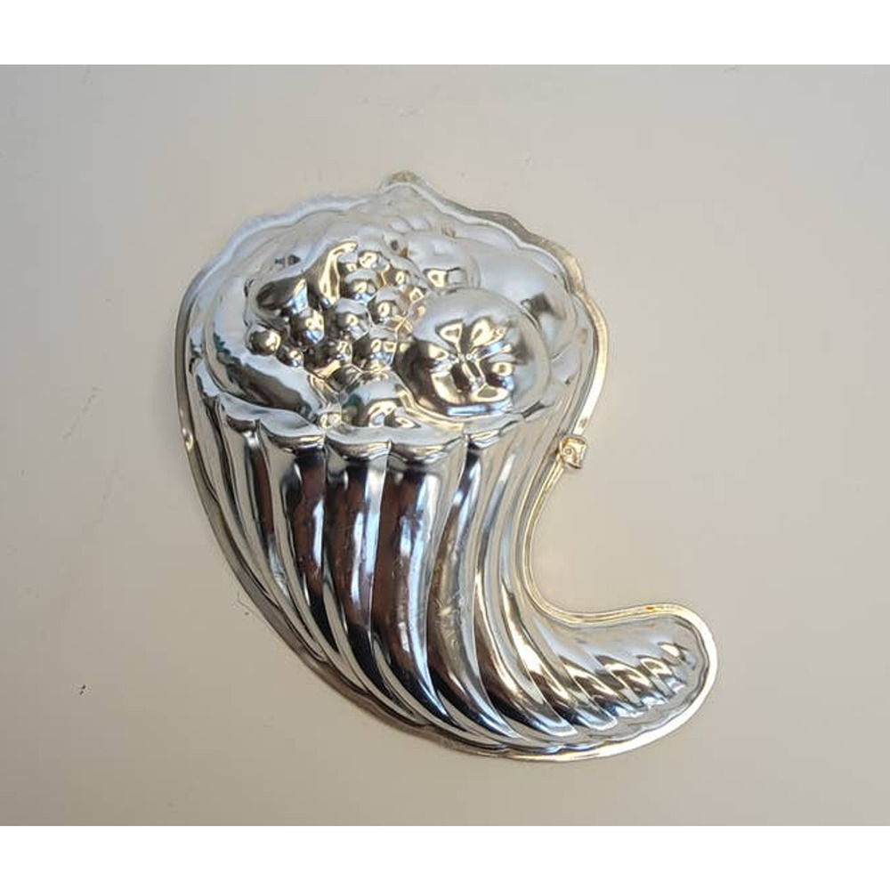 Vintage Copper Jello Mold Cornucopia